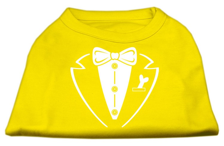 Tuxedo Screen Print Shirt Yellow XS